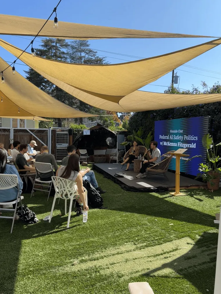 An outdoor session at Lateral Workshop
